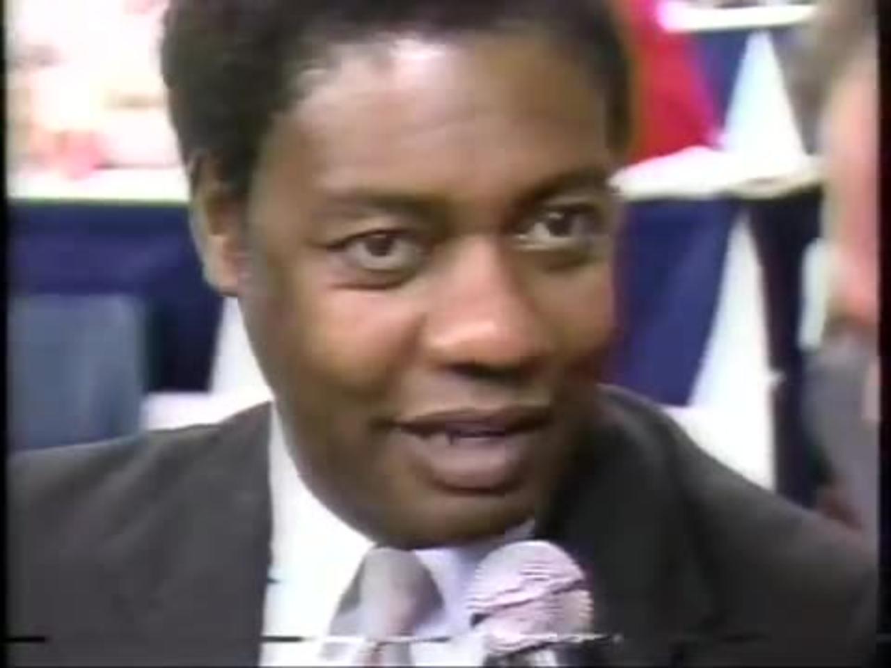 February 10, 1985 - Oscar Robertson at the NBA All-Star Game in Indianapolis