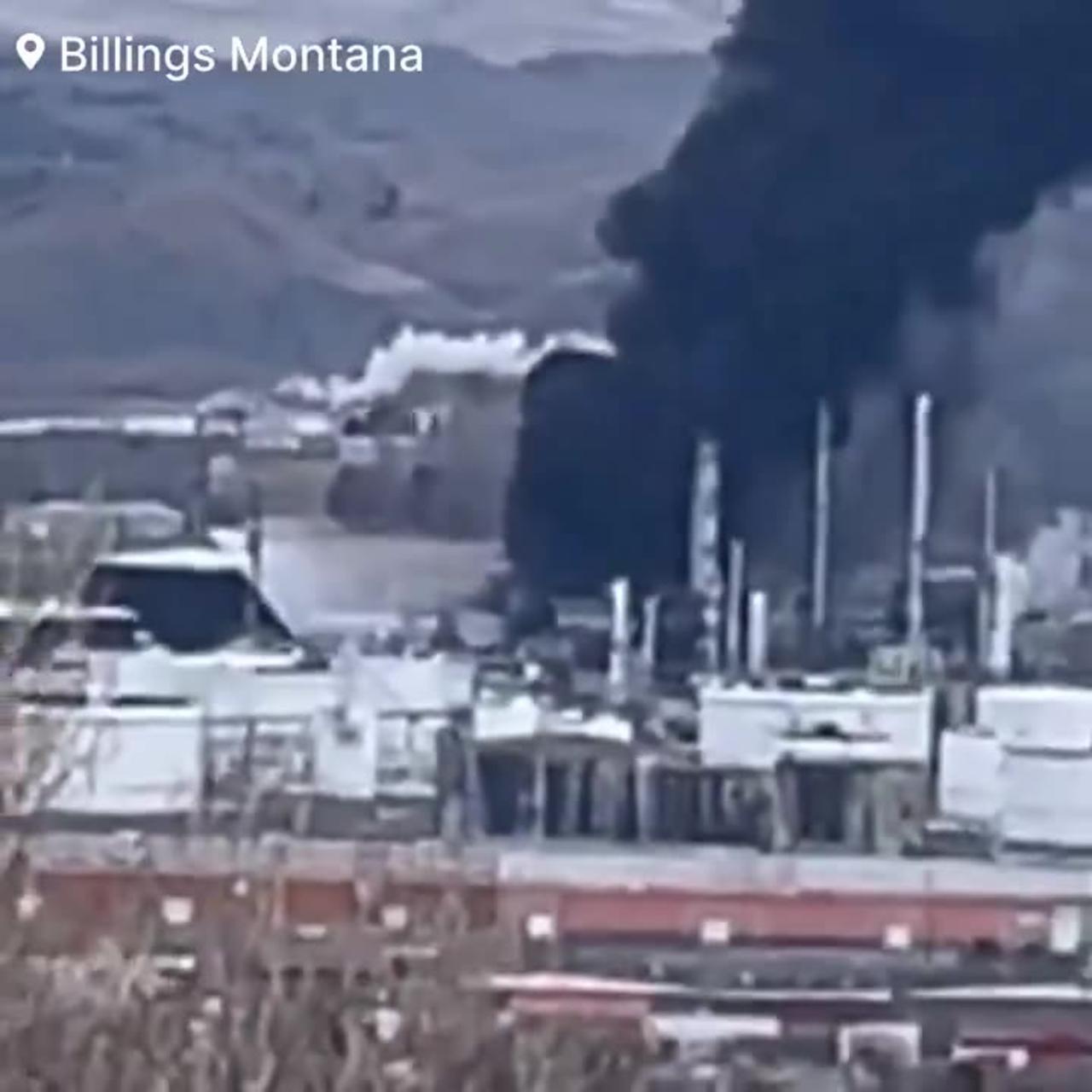 🚨#BREAKING: Fire breaks out at the Phillips 66 Refinery.  #Billings | #Montana