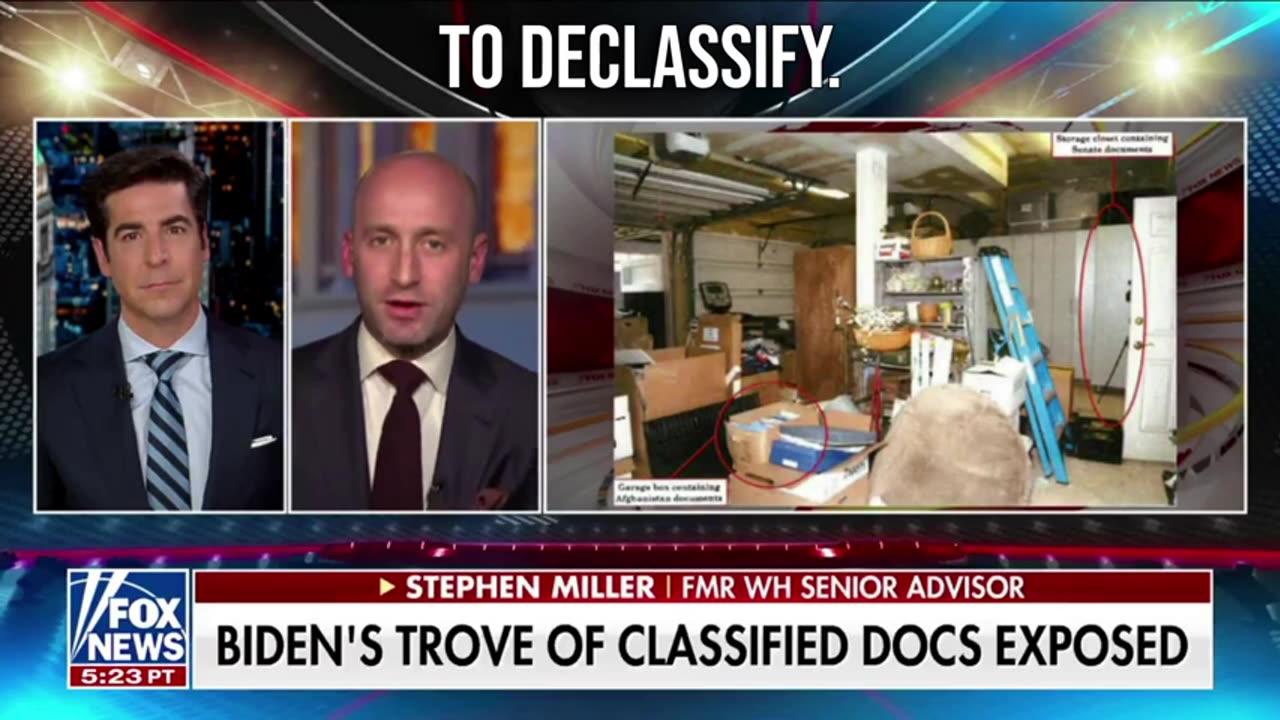Stephen Miller EXPLODES on Biden’s Handling of Classified Documents: He ‘Belongs in Prison!’