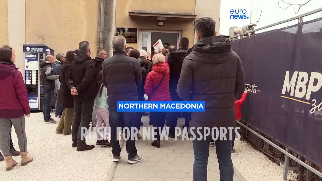 Northern Macedonian citizens rush to get new passport before deadline