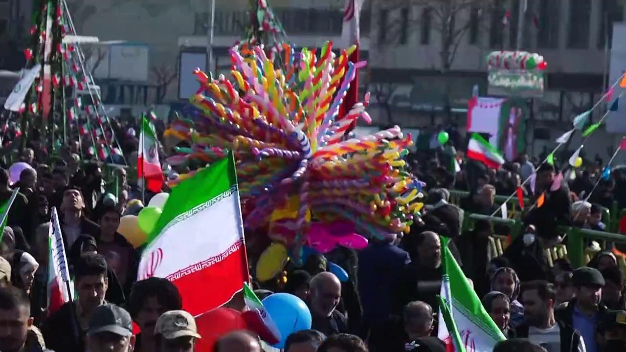 Iranians gather in capital Tehran to mark 45 years since Islamic Revolution