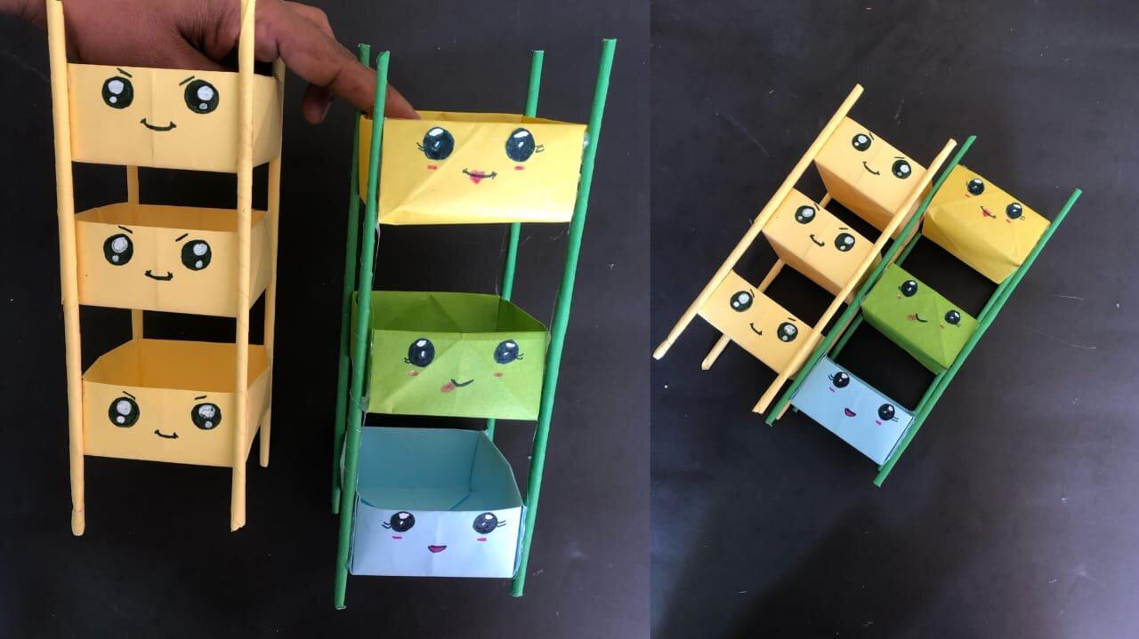 Paper Desk Organizer | DIY Paper Mini Rack | Simple and easy cragt - Back to school