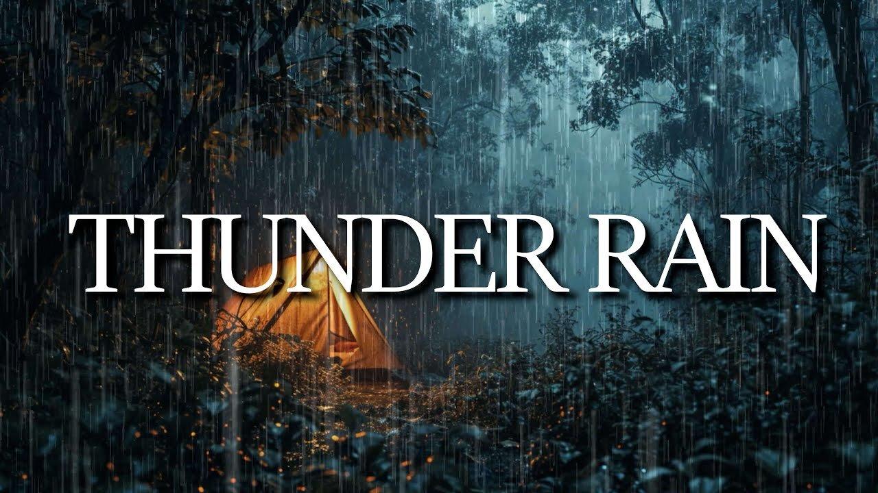Night Thunderstorm For A Good Sleep | Heavy Rain On Tile Roof & Intense Thunder Sounds | White Noise