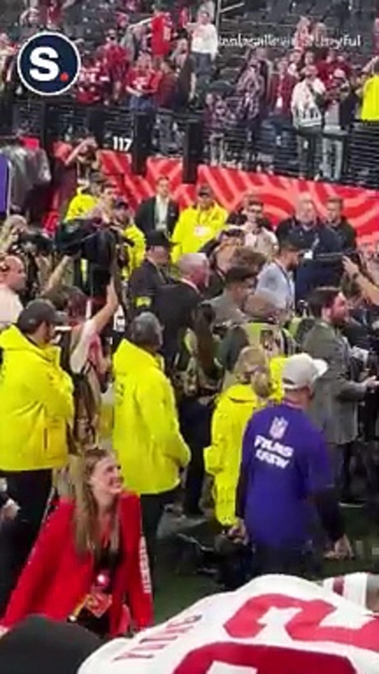 Taylor Swift Waves at Fans After Chiefs' Victory