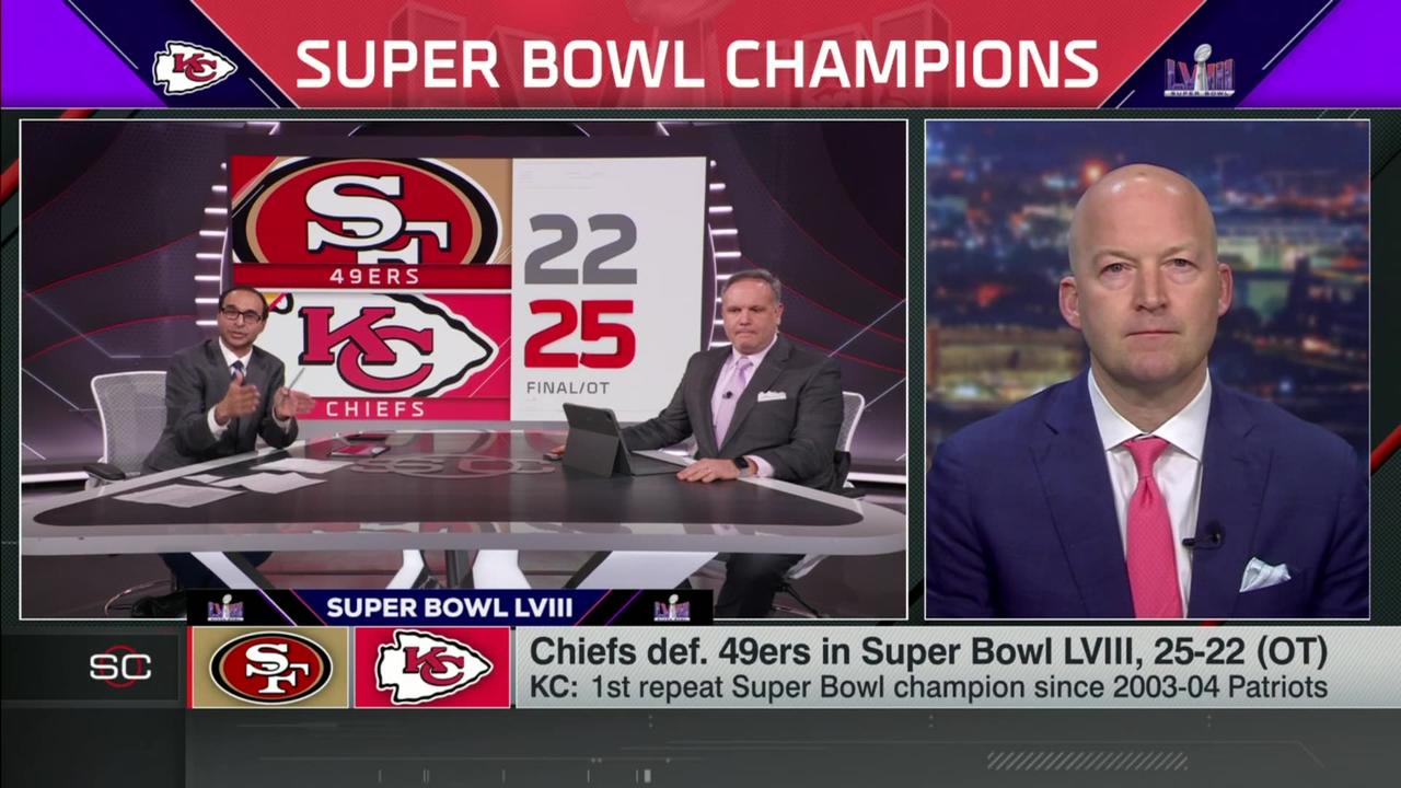 'INCREDIBLE!' Tim Hasselbeck full of praise after Chiefs' 3rd Super Bowl win  SportsCenter