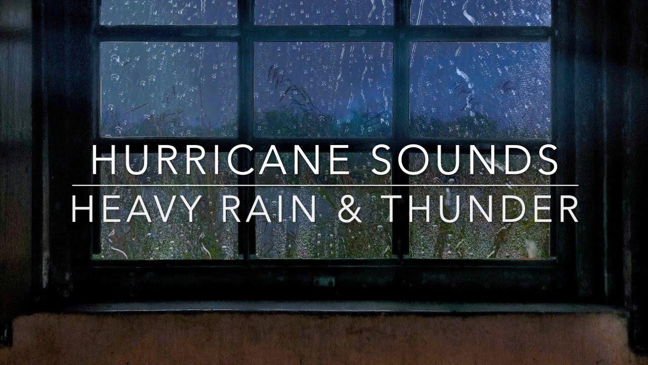 Hurricane Sounds For Sleep - Heavy Rain And Thunder Sounds - Howling Winds - 30 Minutes