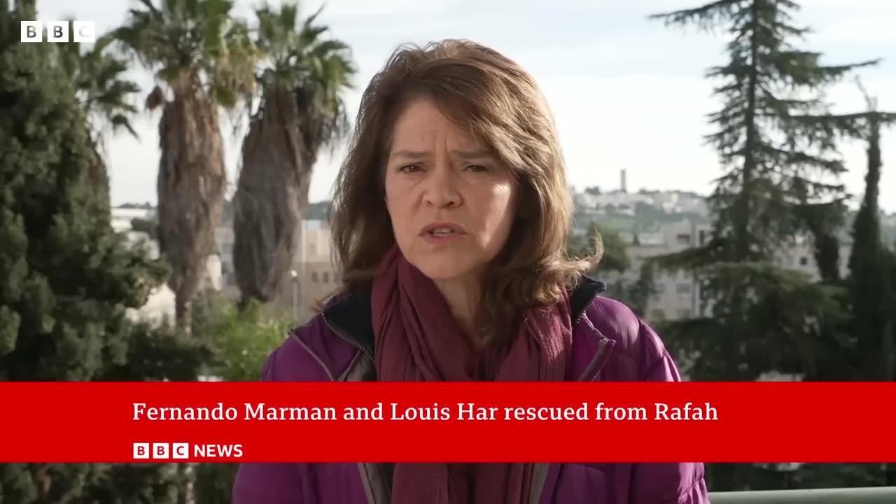 Israeli strikes kill dozens in Rafah as raidrescues two hostages | BBC News