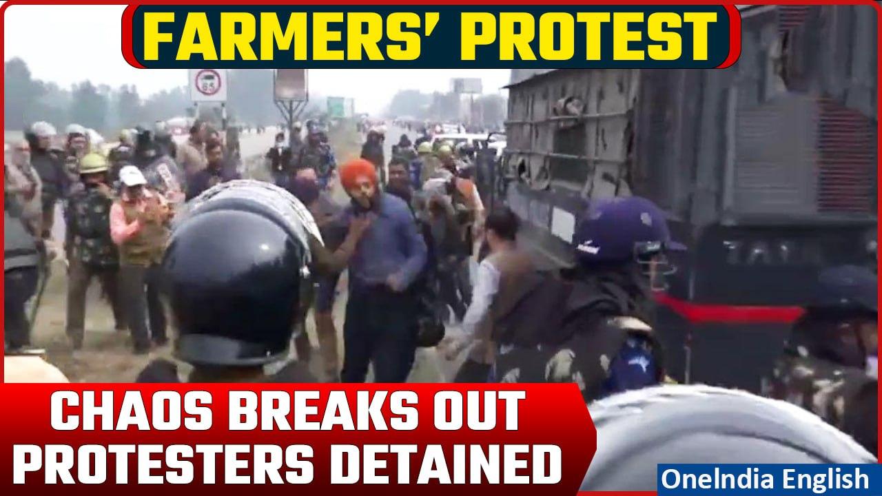 Farmers’ Protest: Haryana Police detains protesters at Shambhu border | Watch | Oneindia News