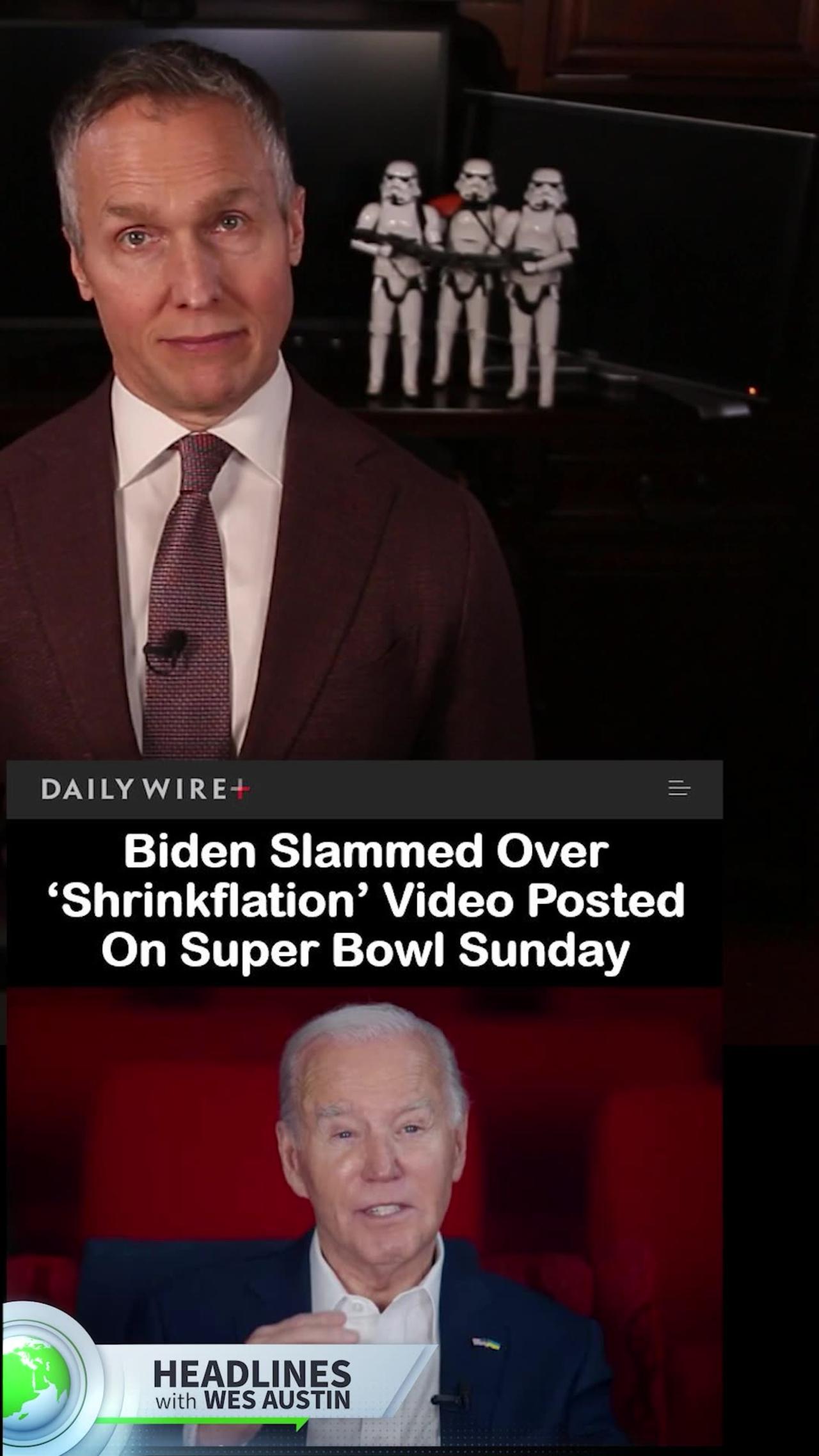 Biden Posts ‘Shrinkflation’ Video on Super Bowl Sunday about Things Getting Smaller