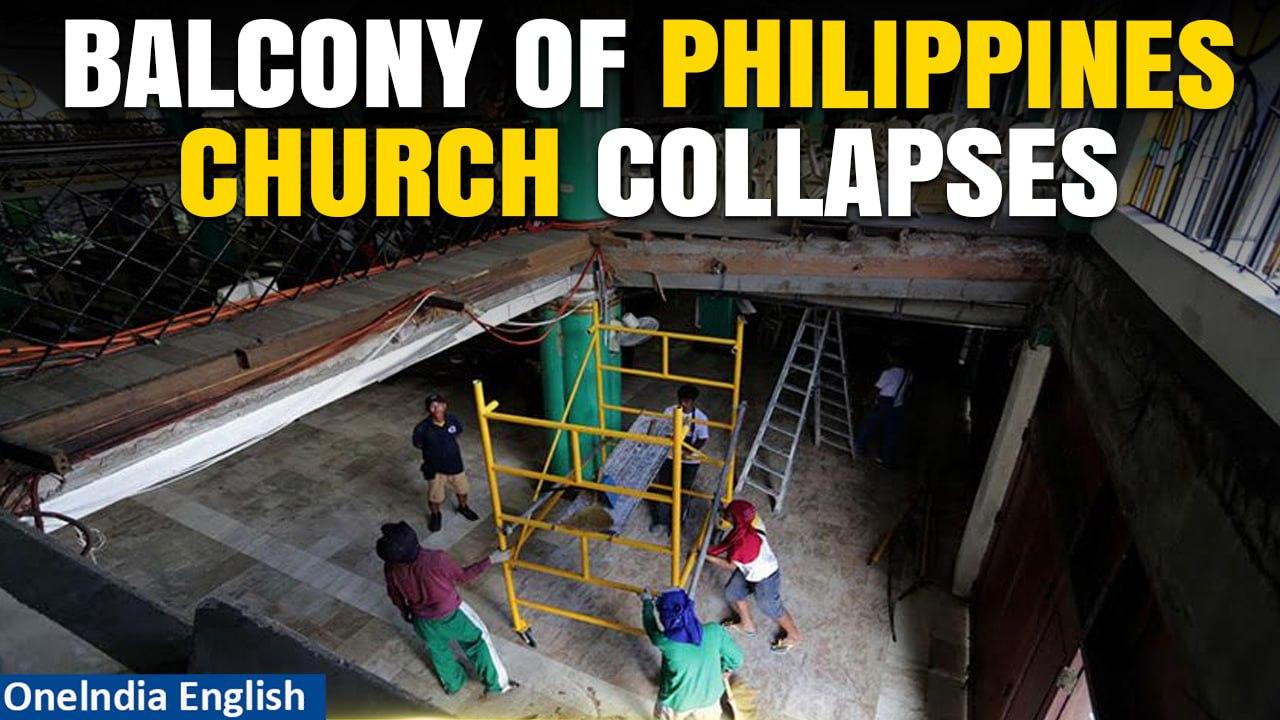 Philippines: Church balcony falls during prayer, leaving one dead and 53 injured | Oneindia News