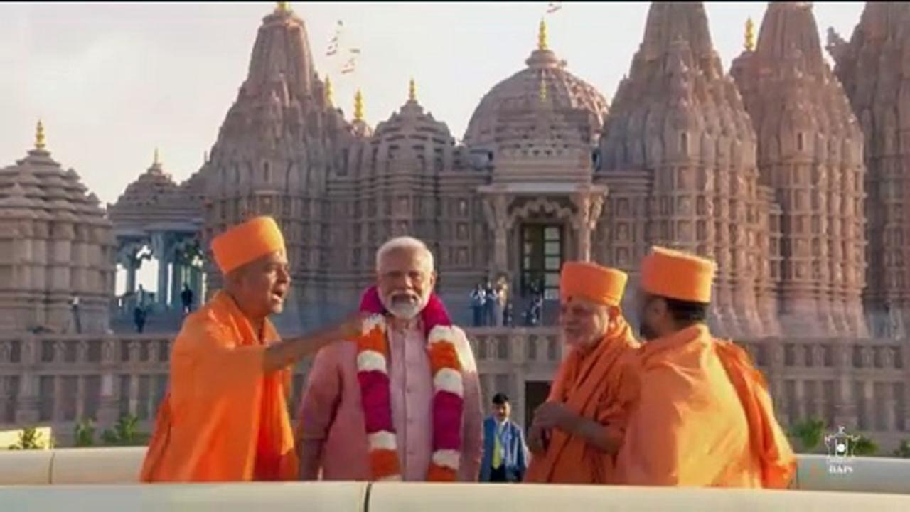 Indian PM inaugurates largest Hindu temple in Middle East