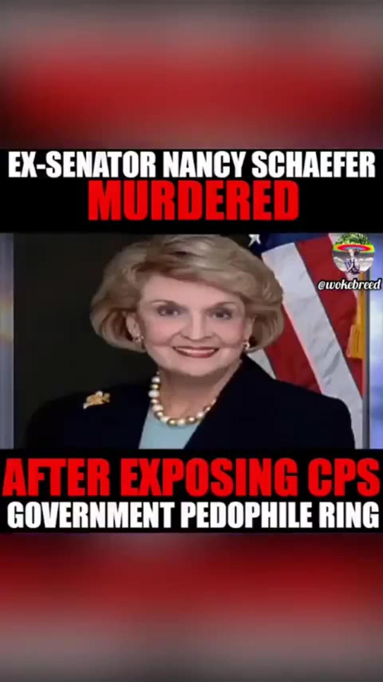 Murdered Senator Nancy Schaefer - Exposing the CPS Government Pedophile Ring