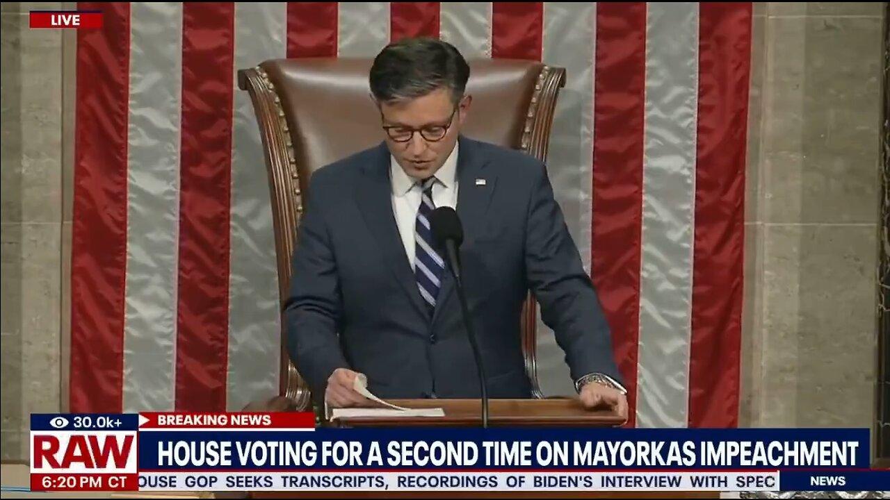 U.S. House votes to impeach DHS Secretary Mayorkas