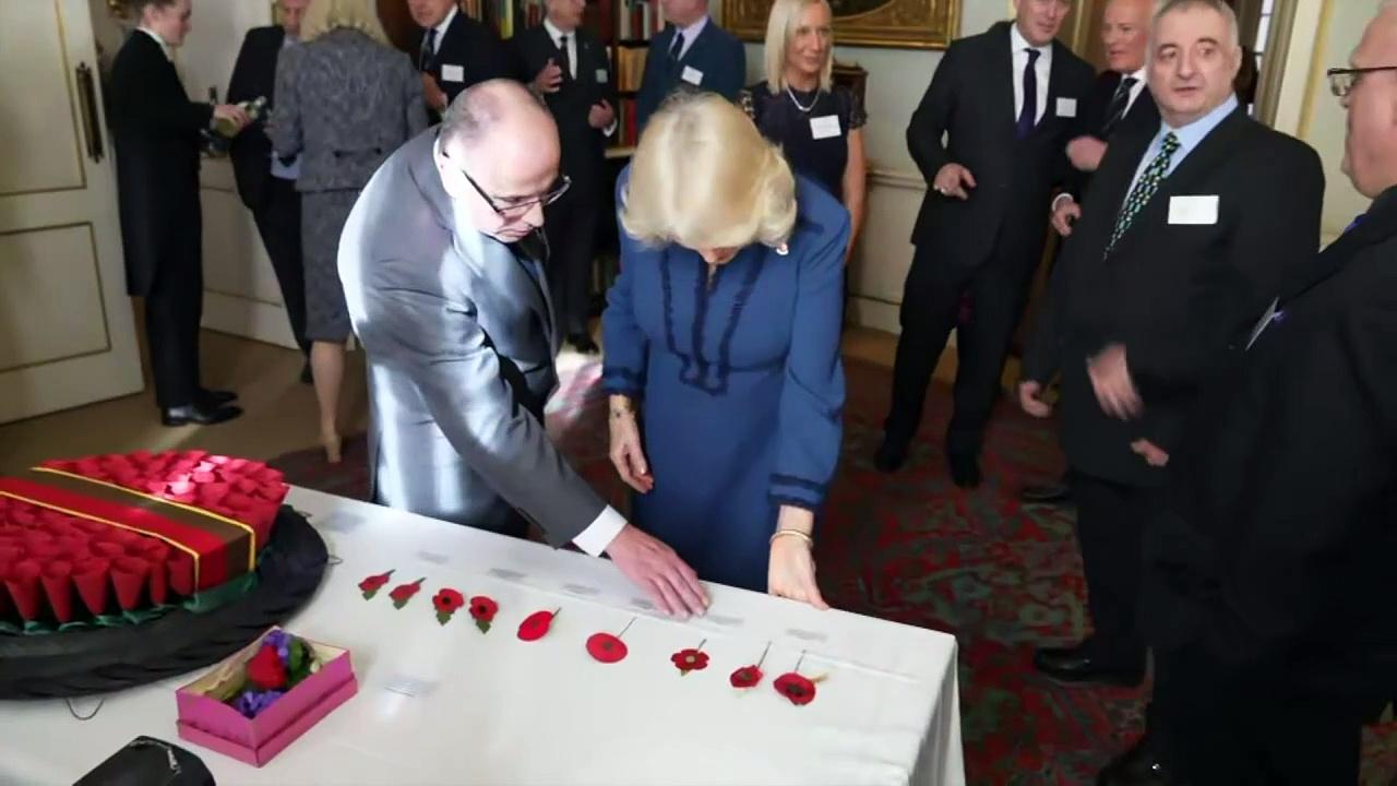 Queen Camilla marks 100th anniversary of the Poppy Factory