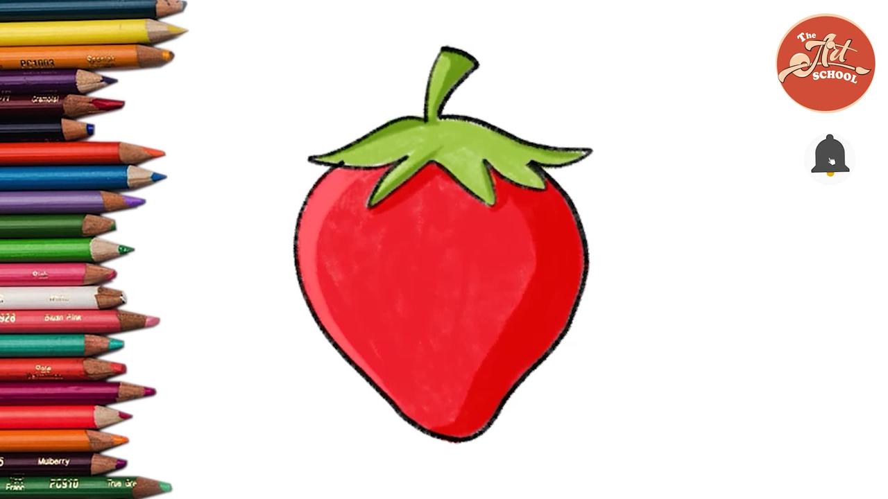 Drawing strawberries very easy #the_art_school #drawing #art