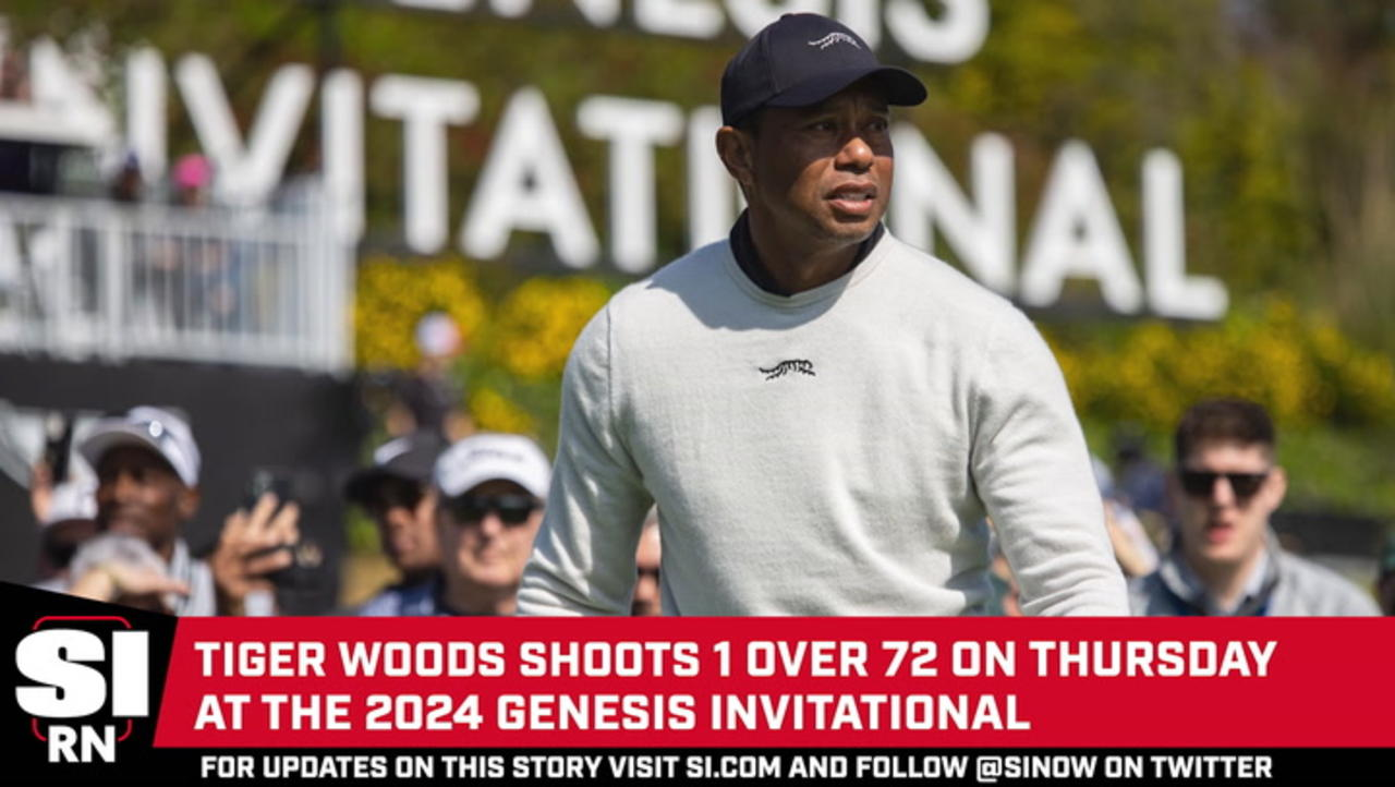 Tiger Woods Shoots 1-Over 72 At Genesis Invitational