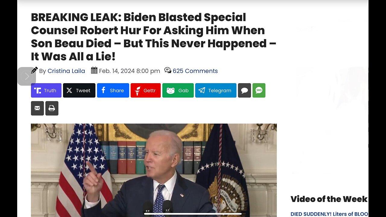 Biden … Asking Him When Son Beau Died – But This Never Happened – It Was All a Lie!