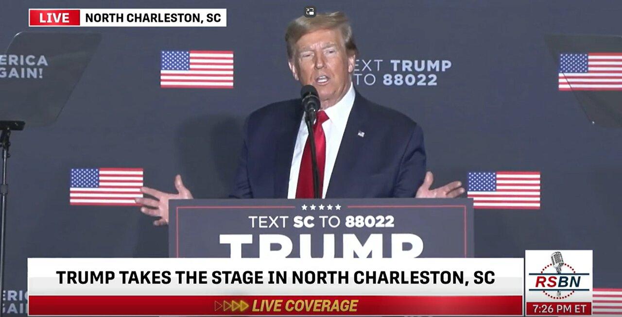President Donald Trump North Charleston, South Carolina Rally 02/14/24