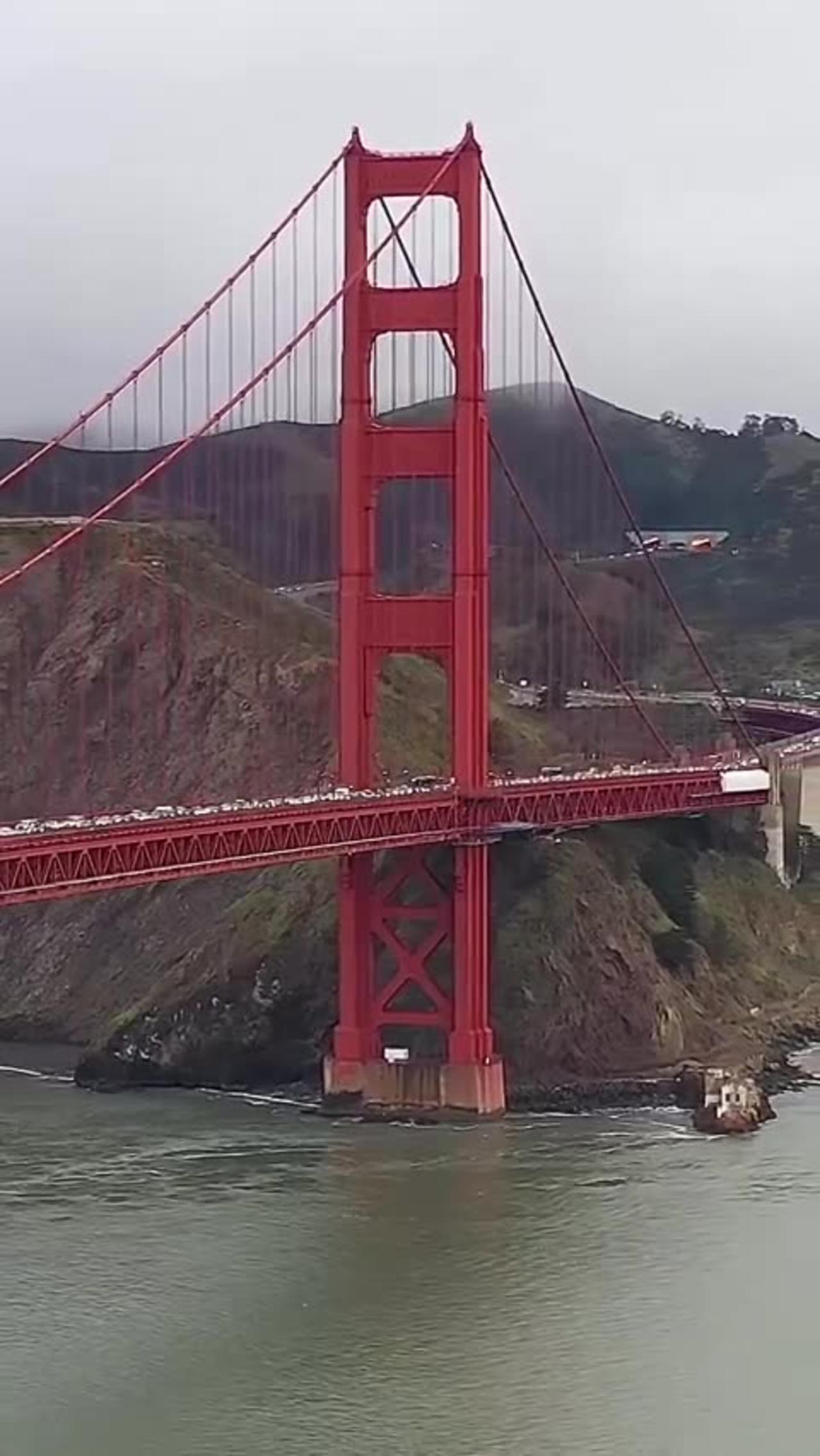 ►🚨▶◾️🇮🇱⚔️🇵🇸 Golden Gate Bridge blocked "Stop Arming Israel"