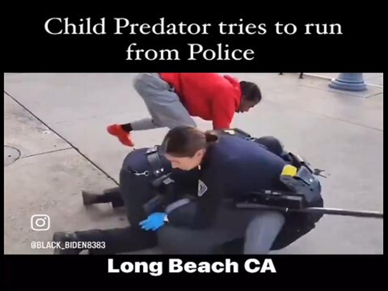 Child predator tries to escape from police in Long Beach Ca