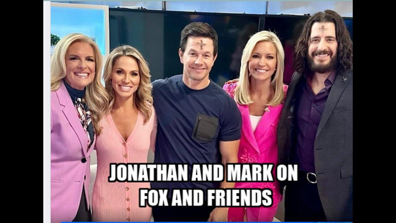 Jonathan Roumie & Mark Wahlberg go on Fox &Friends promoting ASH WEDNESDAY, HALLOW AND LENT FASTING