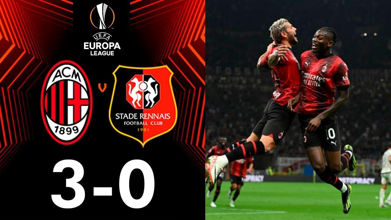AC Milan - Stade Rennais 3-0 Highlights | UEFA Europa League - 2023/2024