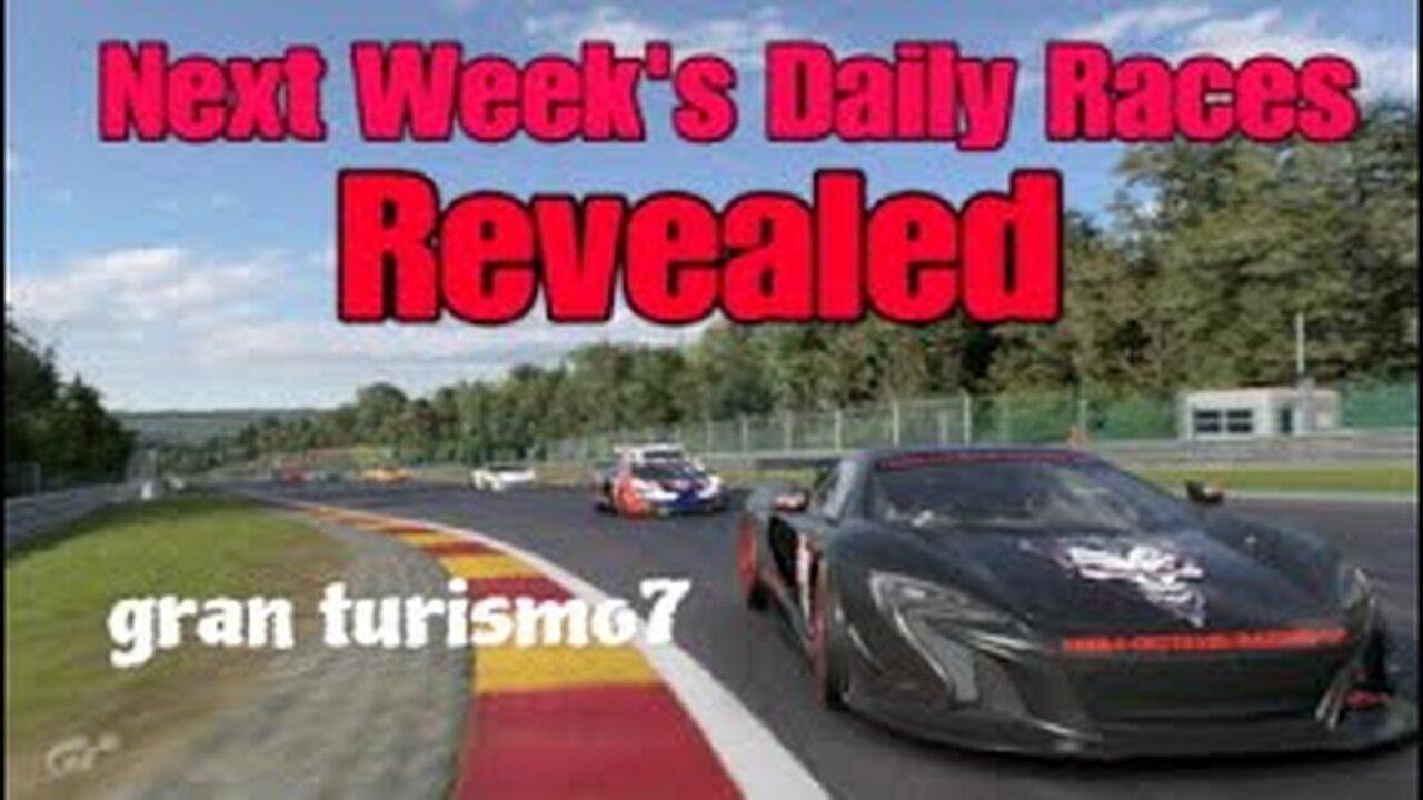 "Gran Turismo 7: Epic Next Week's Daily Races Revealed!"#gt7 #granturismo7 #granturismo