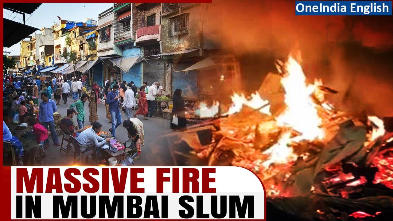 Breaking News: Massive Fire Engulfs Mumbai Slum: Over 10 Houses Gutted | Oneindia News