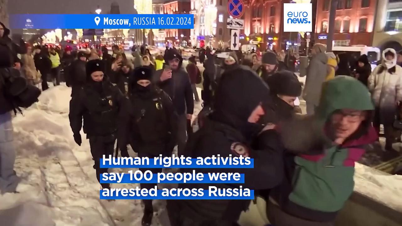 Russian police arrest over 100 people nationwide in crackdown on Navalny support