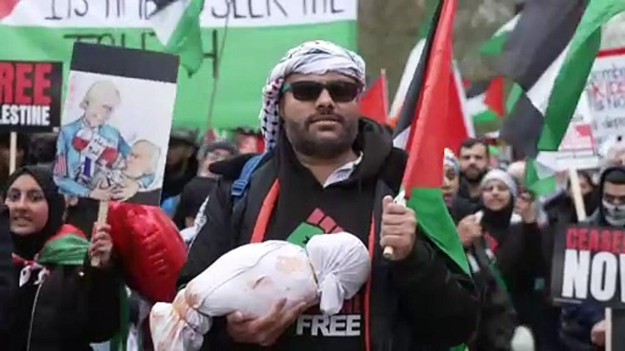 Pro-Palestinian protest march in central London