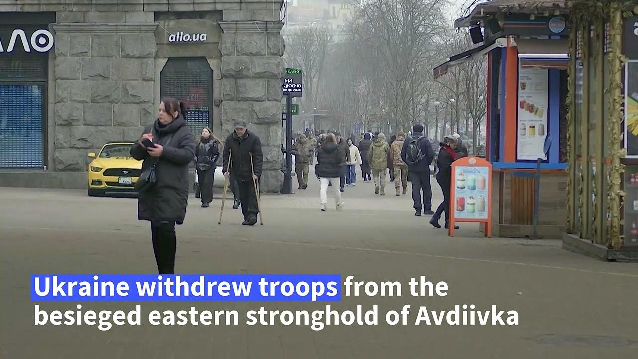 Ukrainians react after troops withdraw from eastern town of Avdiivka