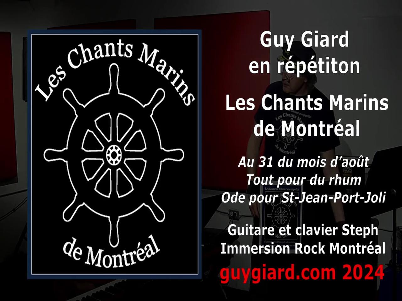 Mr. Happiness - Guy Giard Les Chants Marins de Montréal, 3 sea shanties, Feb 14  2024 Final Session