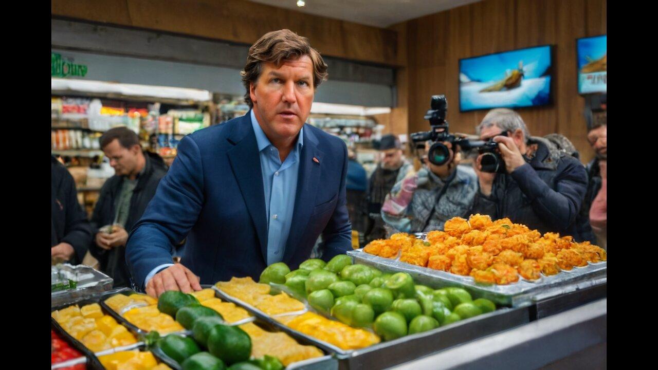 Tucker Carlson Shops For Groceries Proves US Food Prices Triple over Russian Food