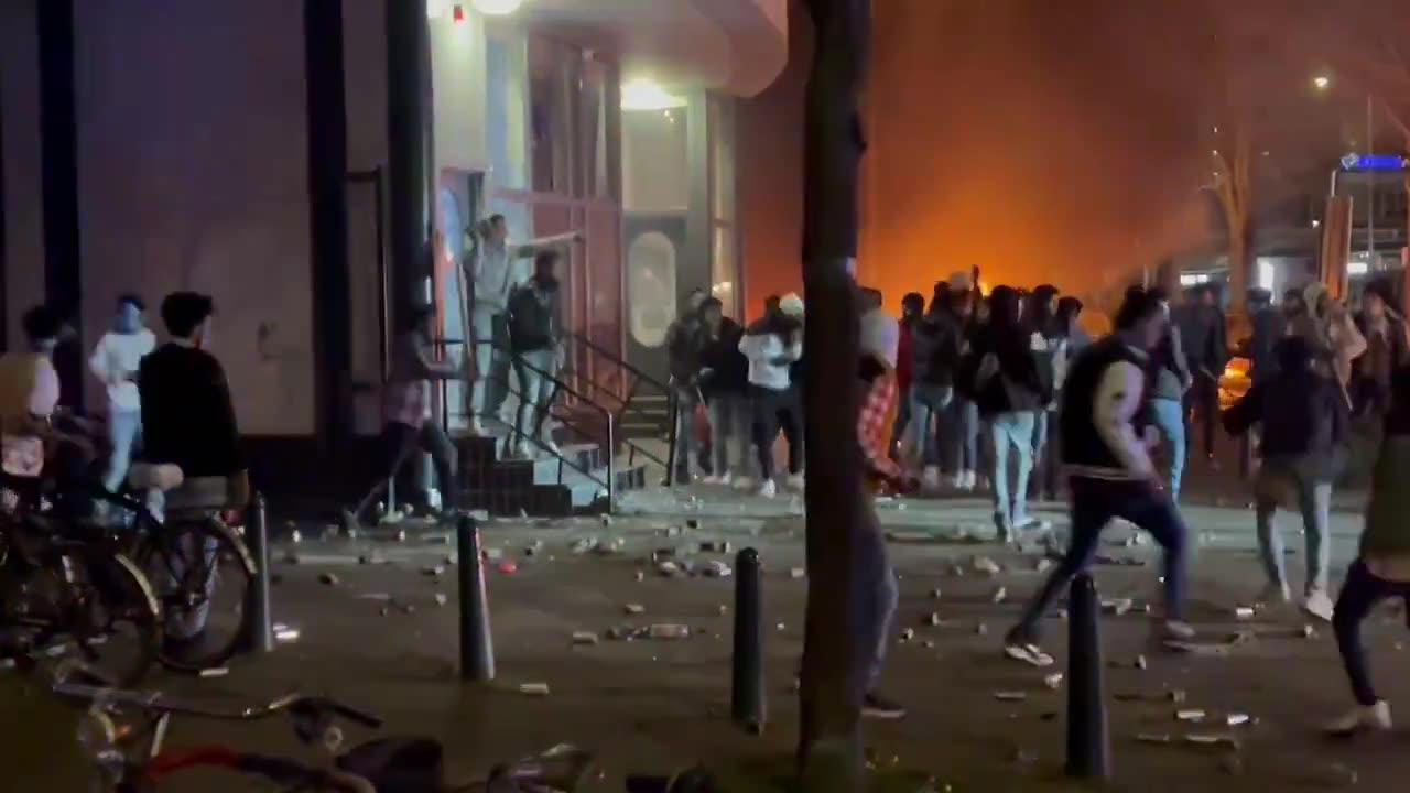 A major riot has broken out at The Hague in the Netherlands