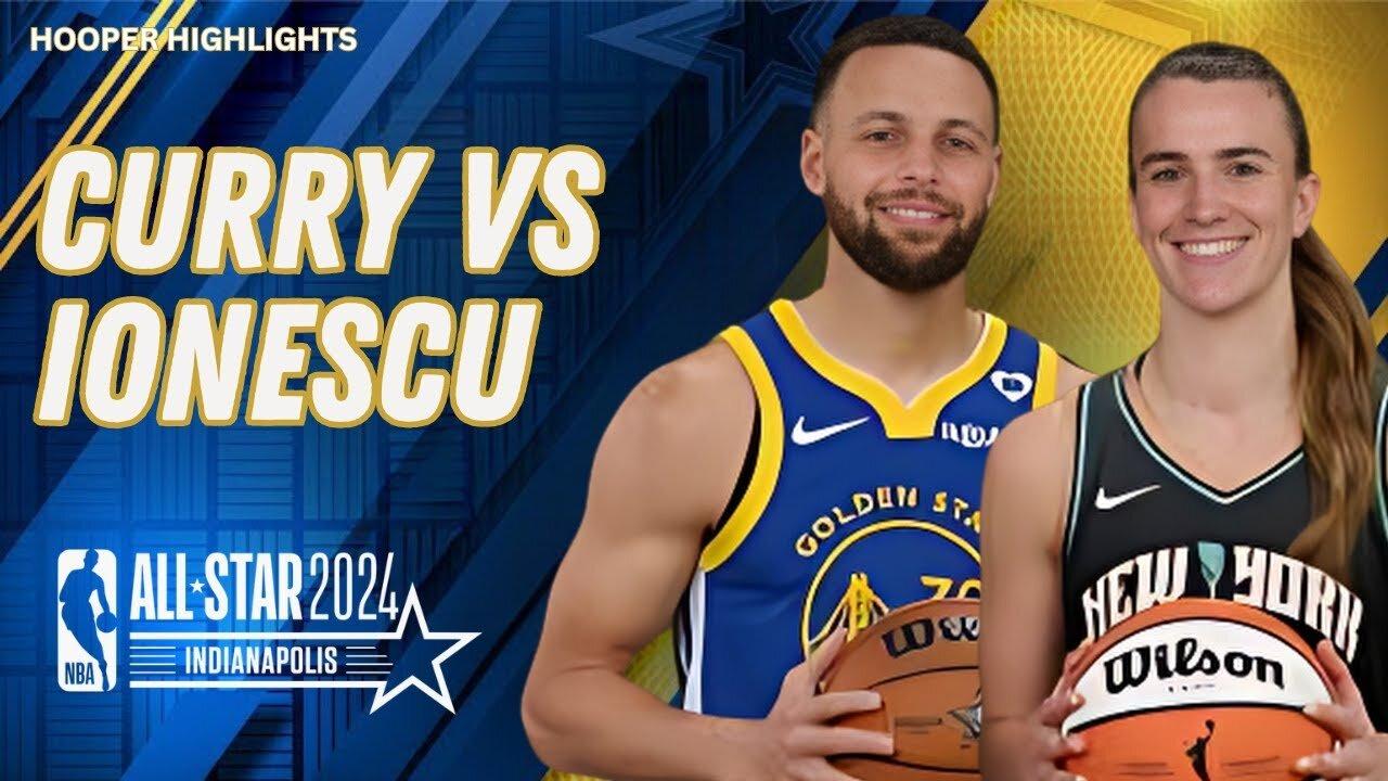 Stephen Curry vs Sabrina Ionescu 3 Point Contest Full Highlights | Feb 17 | 2024 NBA 3-Point Contest
