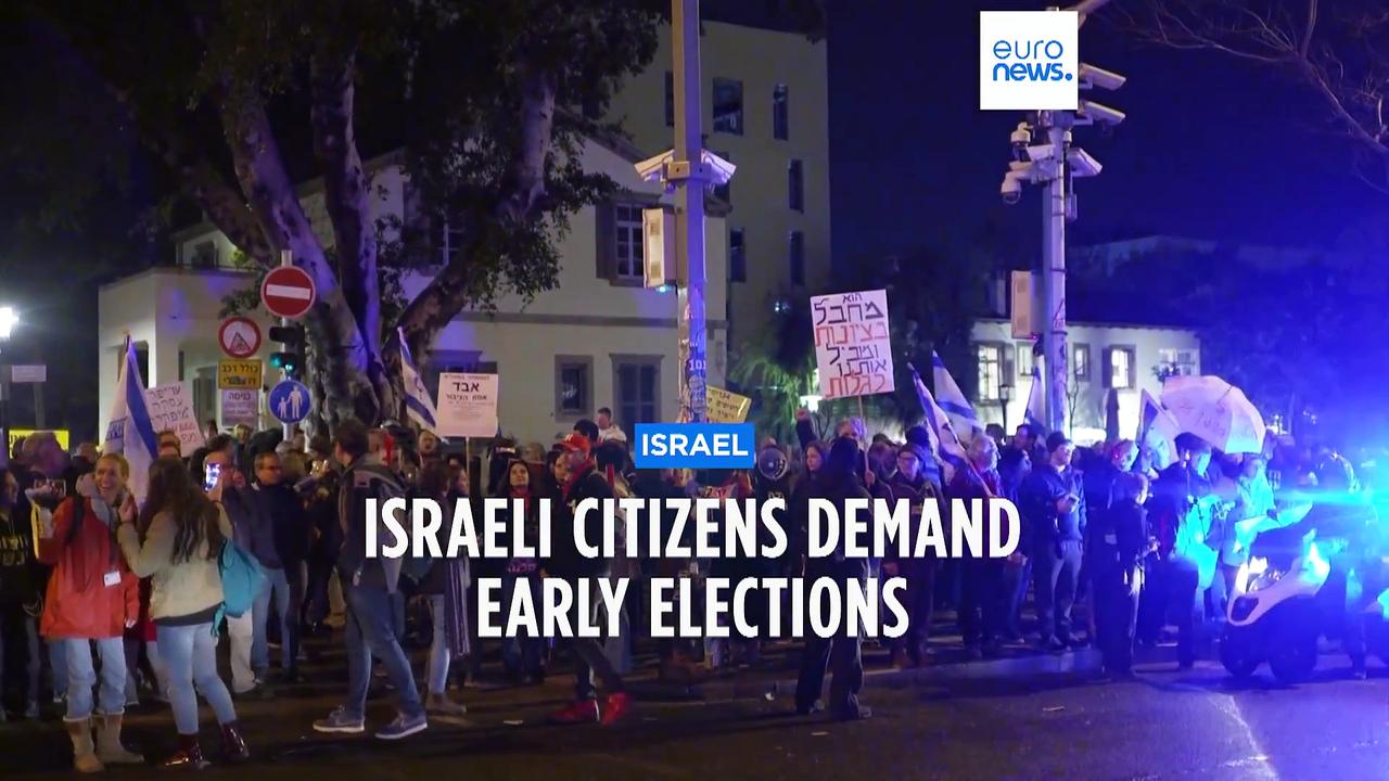 Protesters across Israel demand early elections and hostages release