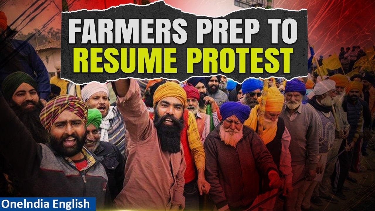 Farmers' Protest: Iron Shields, Jute Sacks Prepped to Resume March from February 21 | Oneindia News