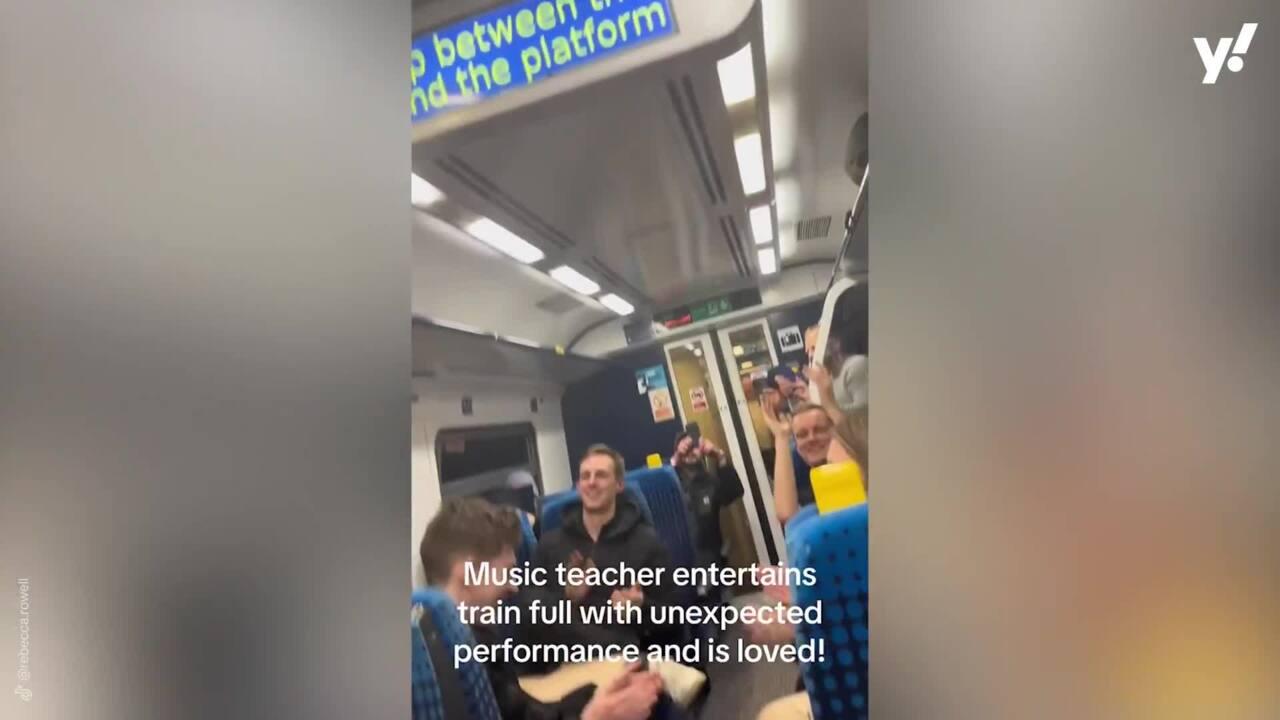 Retired music teacher, 67, entertains packed train with impromptu saxophone gig