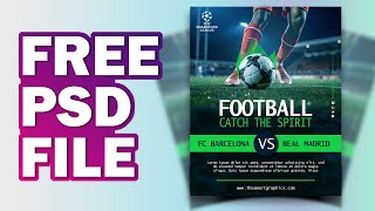 How to Design a Poster in Photoshop _ PSD file _ Real Madrid vs Barcelona