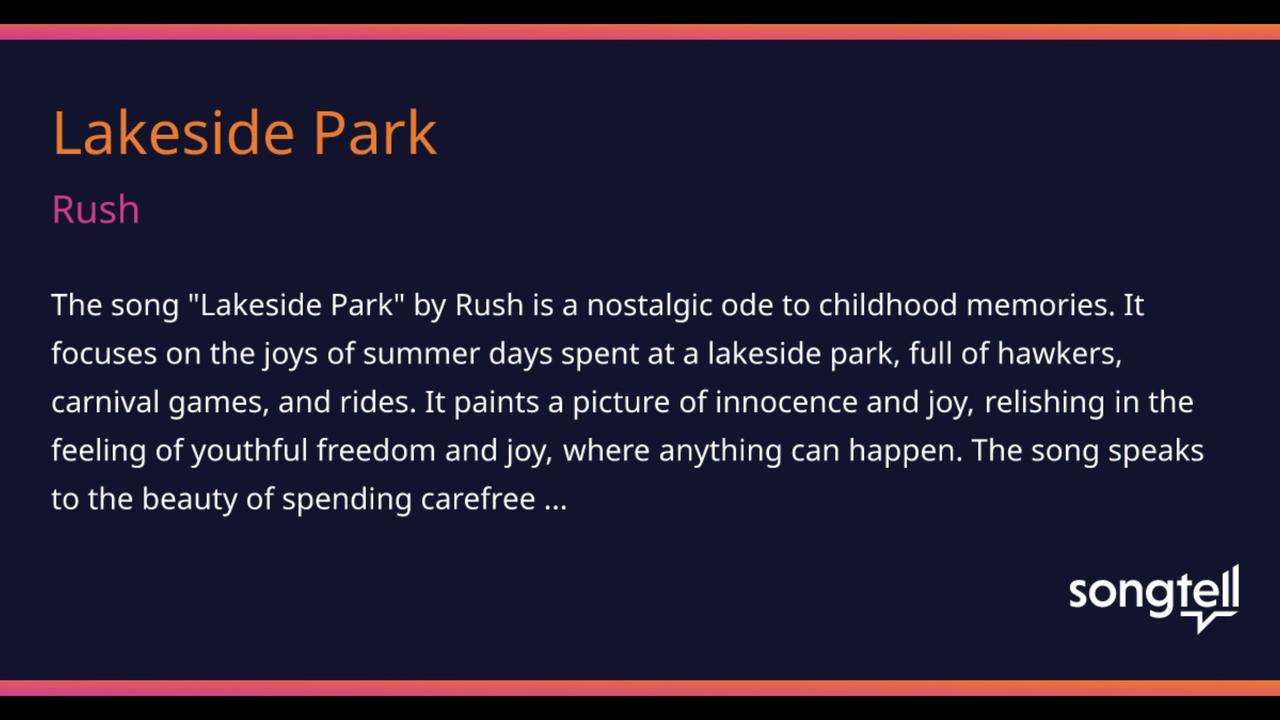 Port Dalhousie (Lakeside Park) ~ a song for Neil Peart
