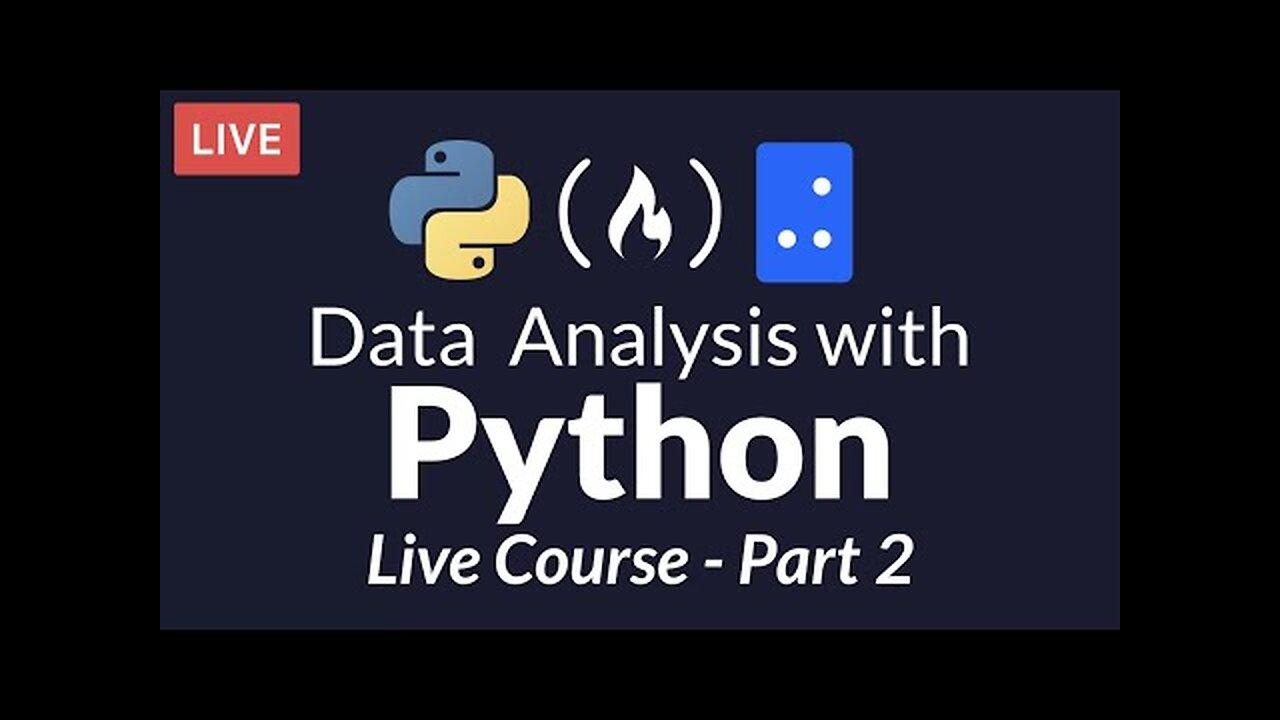 Data Analysis with Python Part 2 of 6 - Python - One News Page VIDEO