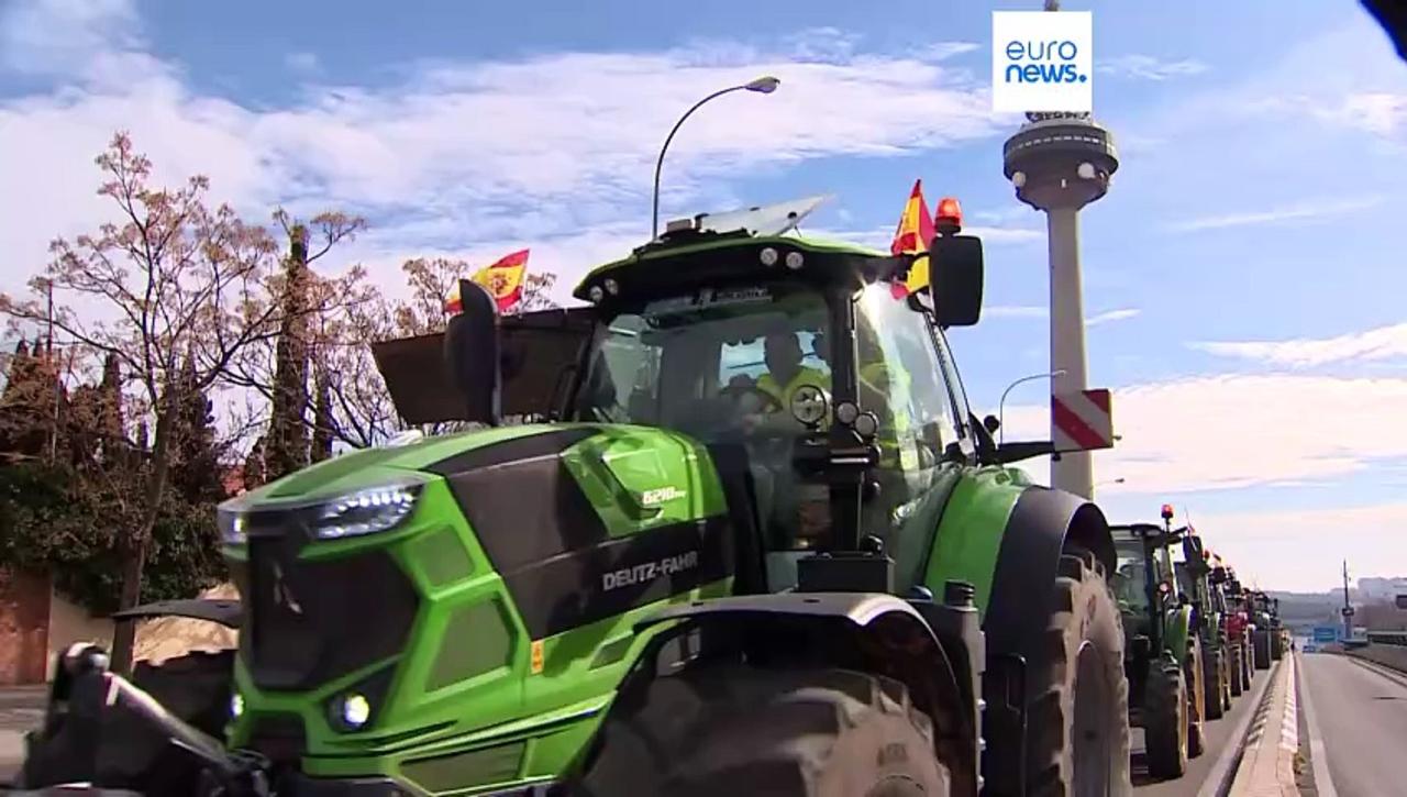 Thousands of farmers descend on Madrid for major tractor protest over EU policies