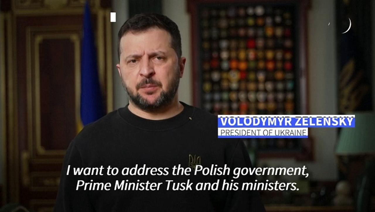 Zelensky calls for Polish-Ukrainian meeting at blocked border