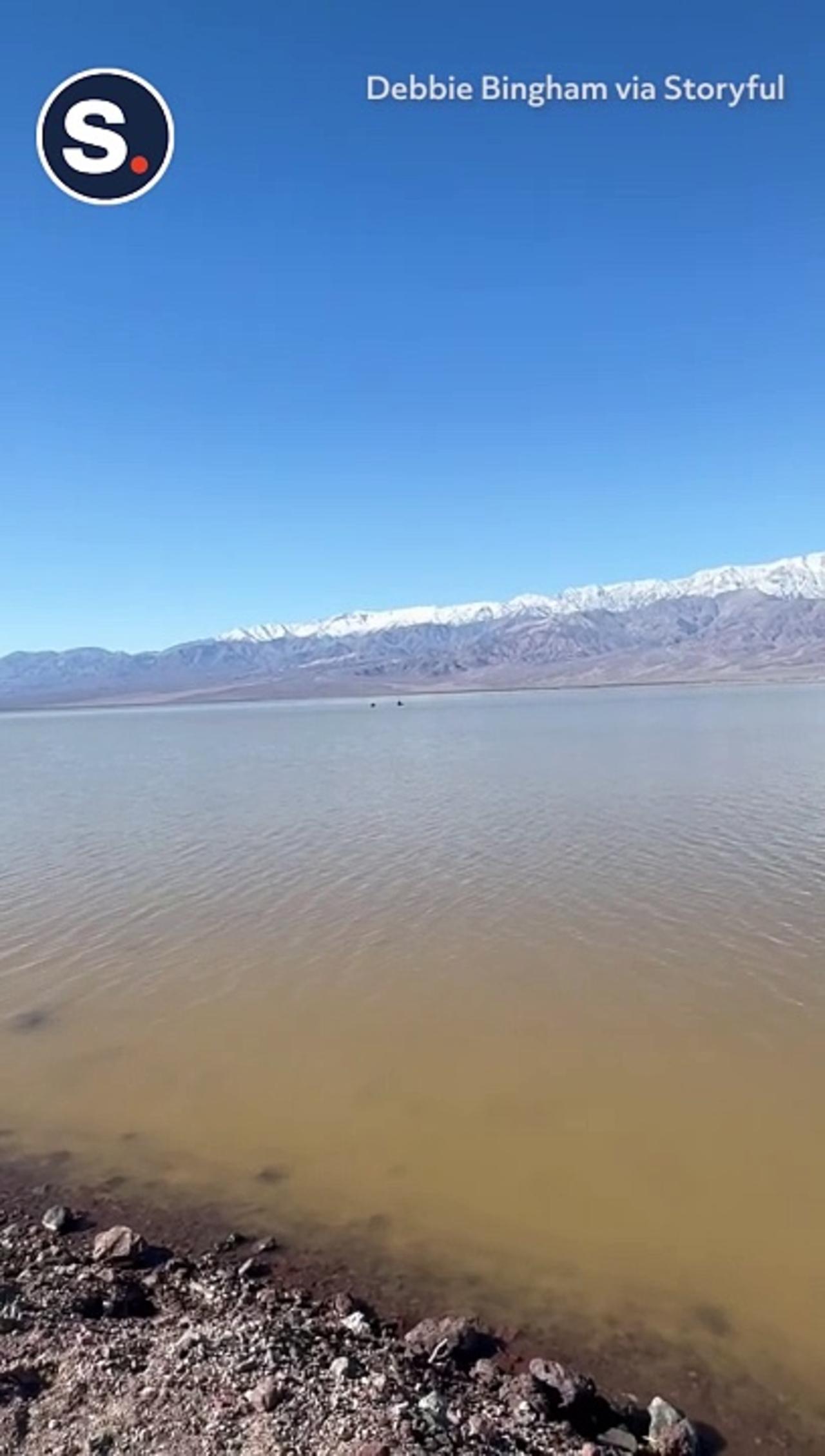 Kayakers Take Advantage of Temporary Death Valley Lake