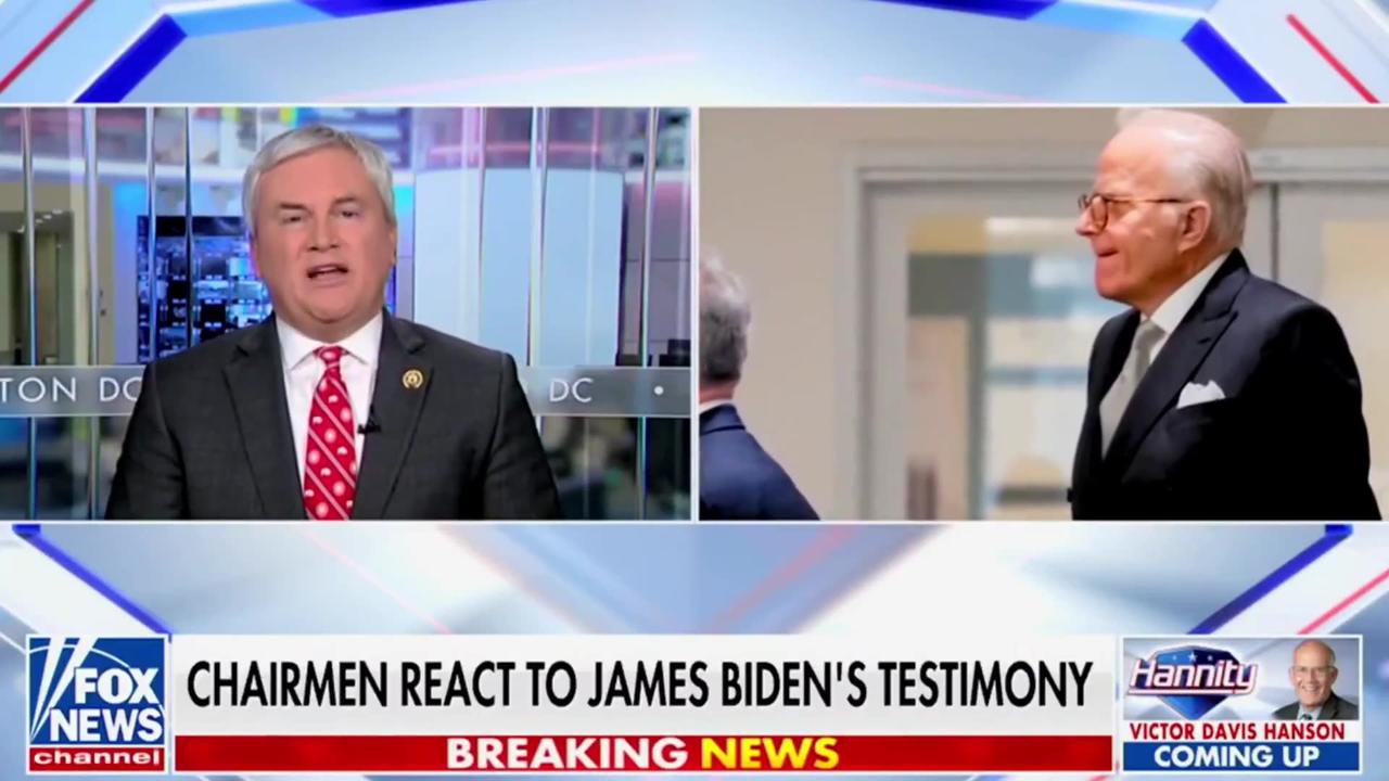 James Comer discusses the findings in today's hearing with James Biden.