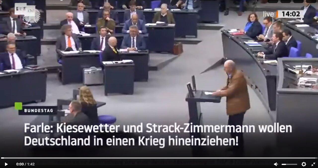 Deutscher Abgeordneter Farle spricht im Bundestag aus was keiner hören will