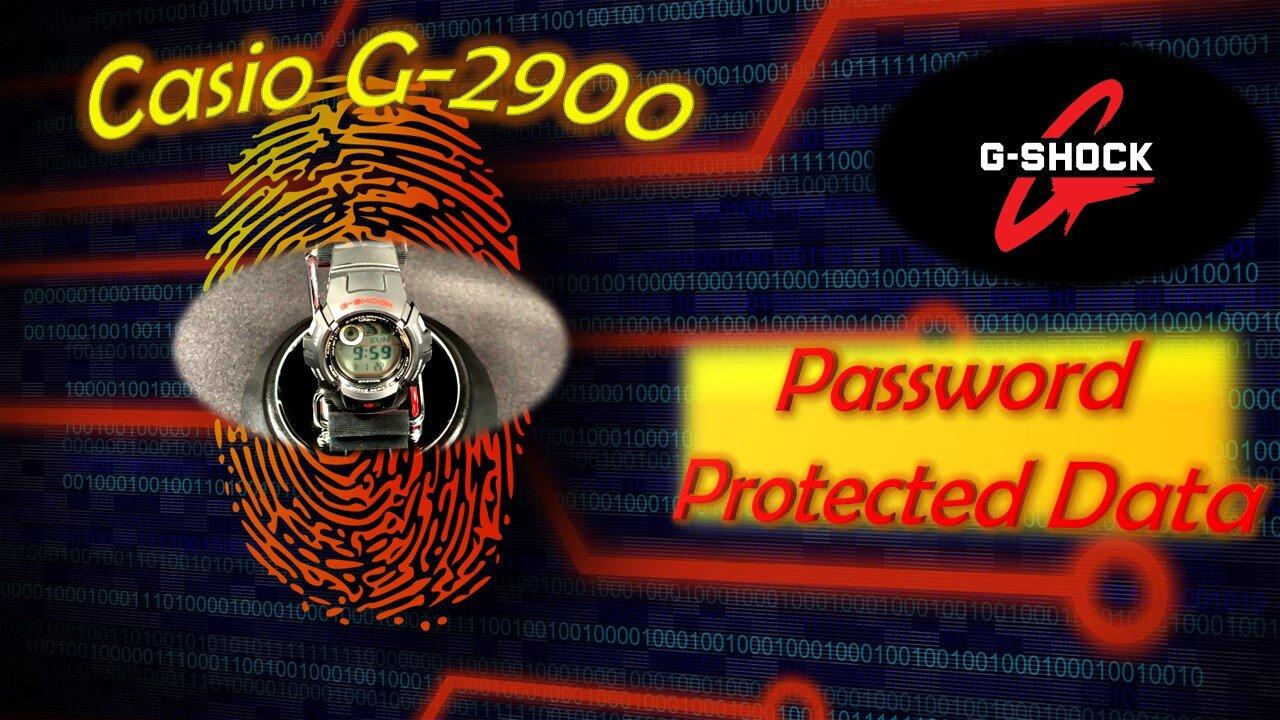 Casio Password Protected G-Shock G-2900