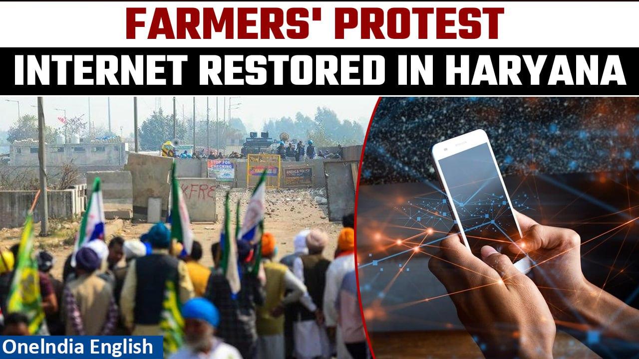 Farmers' Protest Update: Mobile Internet Restored in 7 Haryana Districts | Oneindia News