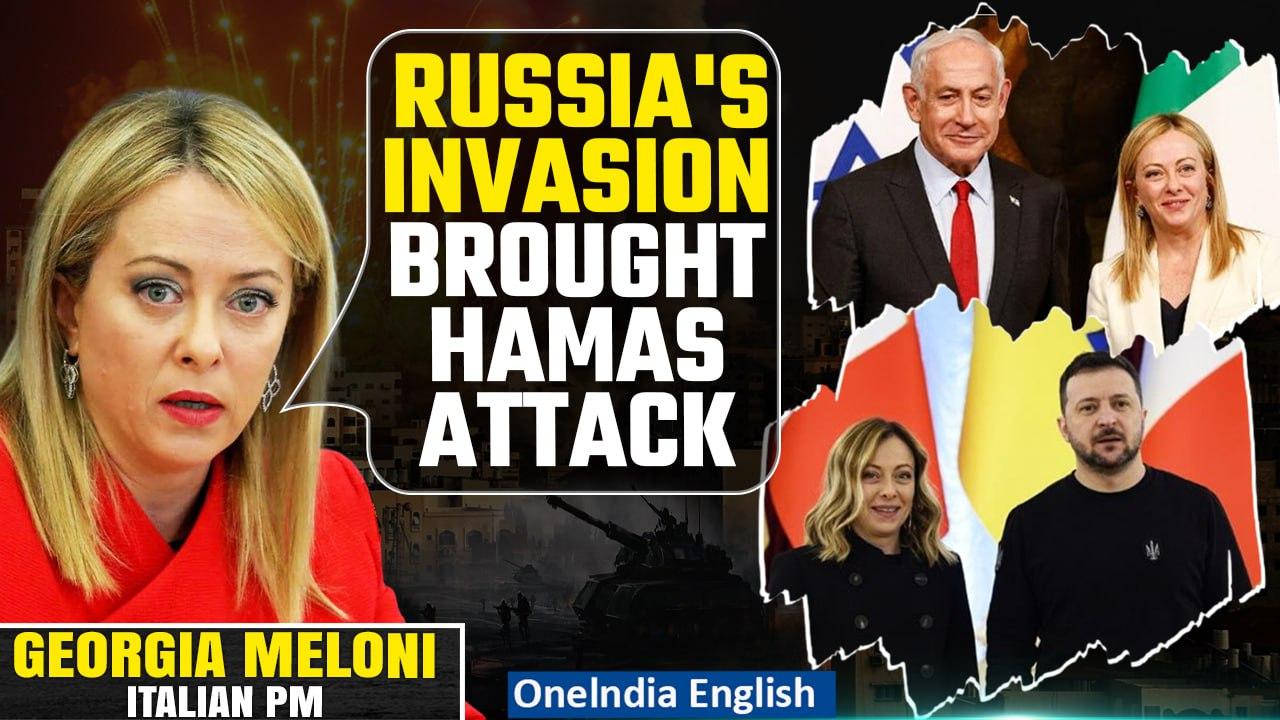 Italy's PM Georgia Meloni Draws Parallel between Russia-Ukraine & Israel-Hamas Wars | Oneindia News