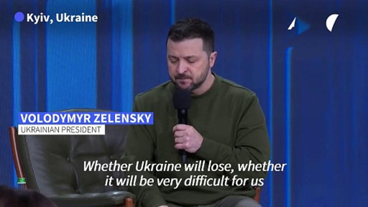Ukraine's victory 'depends on you', Zelensky tells the West